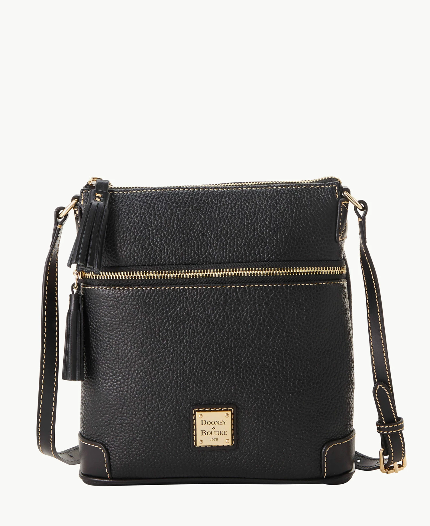 Pebble Grain Small Tassel Crossbody Black Black Pebble Grain Small Tassel Crossbody Black Black -Florentine Shop B2276G AWBLPABL 2