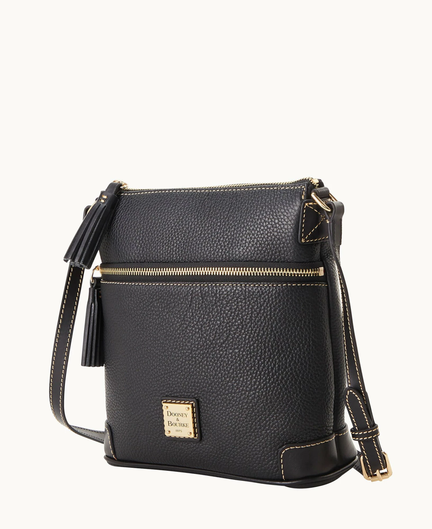 Pebble Grain Small Tassel Crossbody Black Black Pebble Grain Small Tassel Crossbody Black Black -Florentine Shop B2276G AWBLPABL ALT1 1