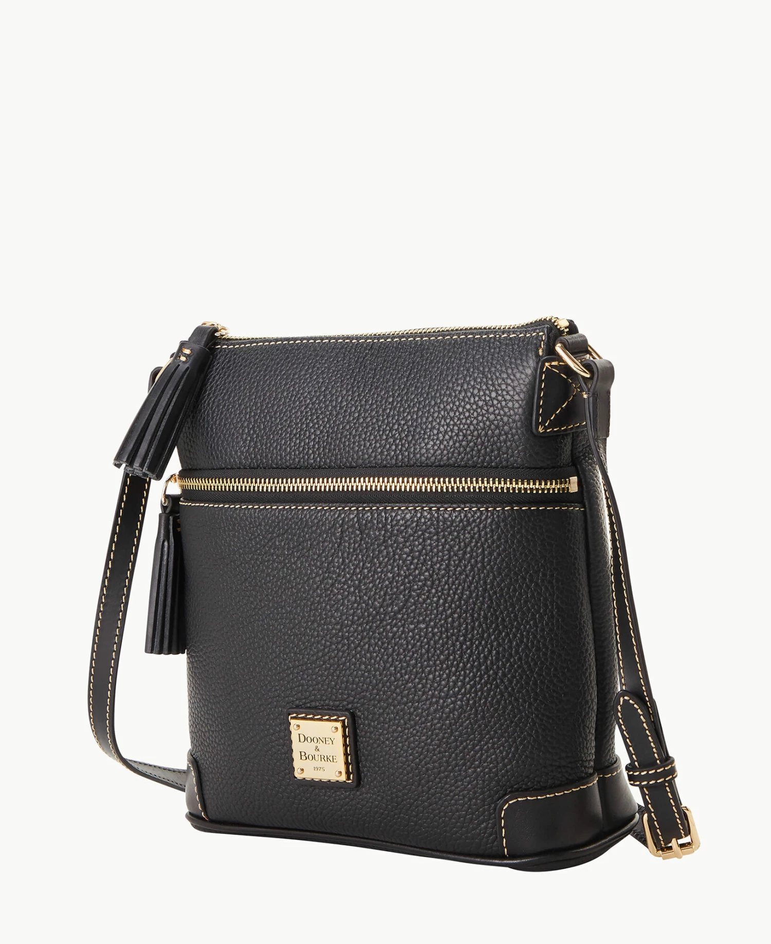 Pebble Grain Small Tassel Crossbody Black Black Pebble Grain Small Tassel Crossbody Black Black -Florentine Shop B2276G AWBLPABL ALT1
