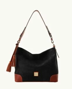 Suede Large Sac Black -Florentine Shop B2282G SUBLPATN 1