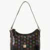DB75 Multi Large Shoulder Bag Black