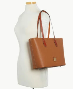 Pebble Grain Tote Caramel 5 Pebble Grain Tote Caramel -Florentine Shop B2320G AWCAPATN ALT4