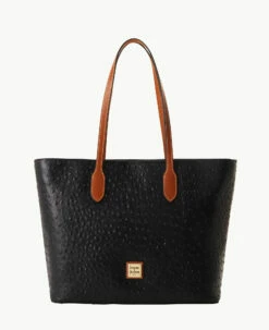 Ostrich Large Tote Black 10 Ostrich Large Tote Black -Florentine Shop B2321G OTBLPAKR 2