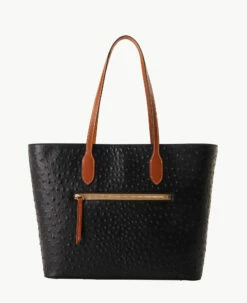 Ostrich Large Tote Black 3 Ostrich Large Tote Black -Florentine Shop B2321G OTBLPAKR ALT3