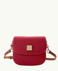 Pebble Grain Saddle Bag Wine -Florentine Shop B2323G AWWNPATN 1