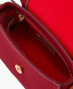 Pebble Grain Saddle Bag Wine -Florentine Shop B2323G AWWNPATN ALT2