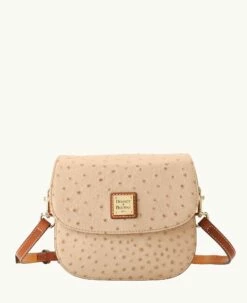 Ostrich Saddle Bag Sand 6 Ostrich Saddle Bag Sand -Florentine Shop B2323G OTSDPAKR 1