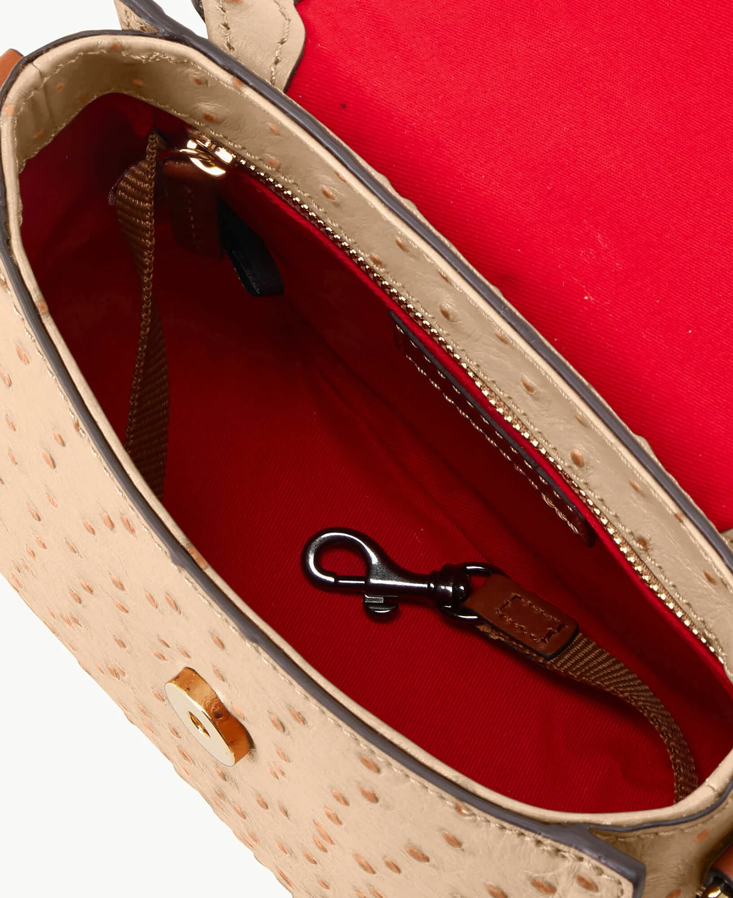 Ostrich Saddle Bag Sand Ostrich Saddle Bag Sand -Florentine Shop B2323G OTSDPAKR ALT2