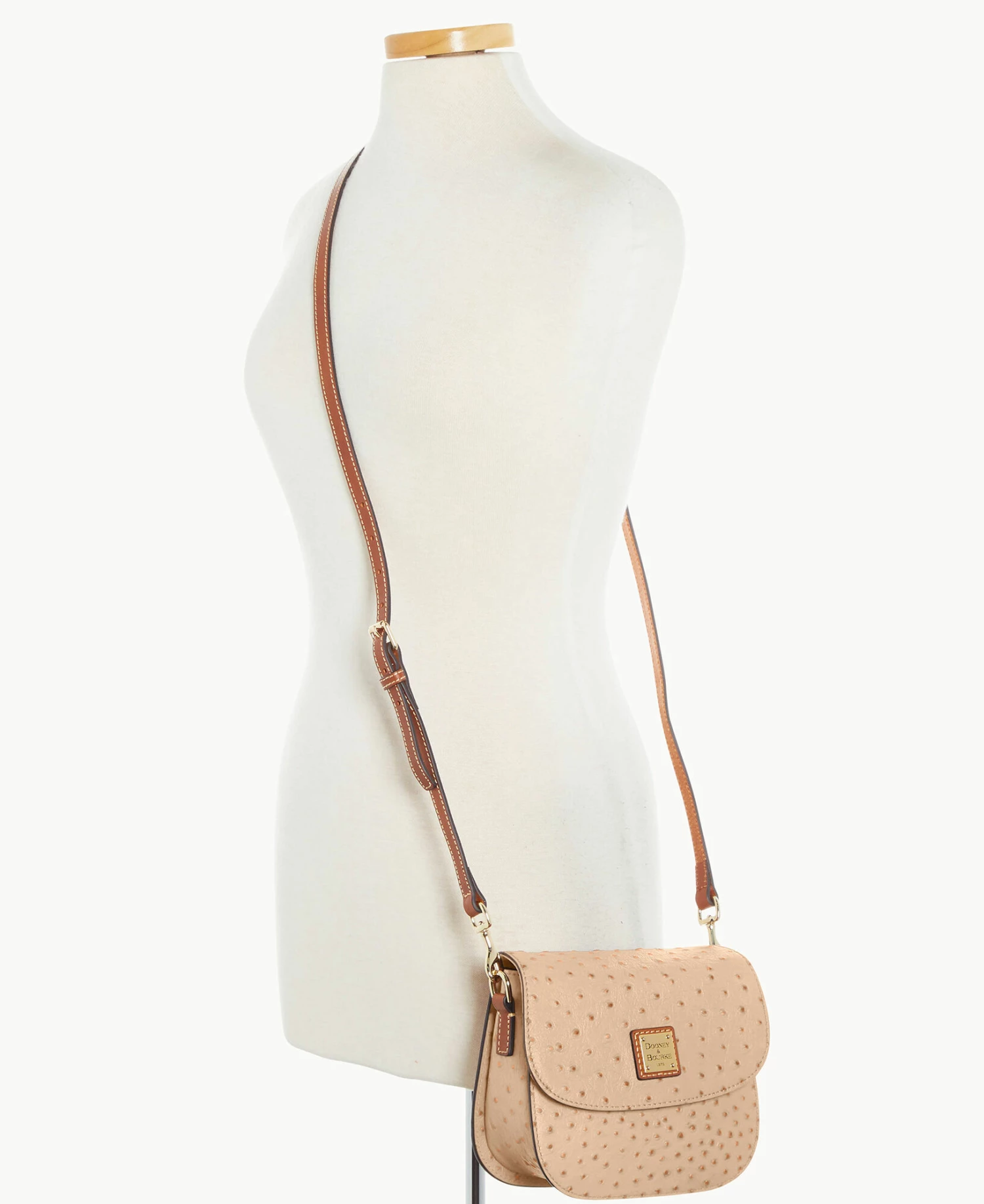 Ostrich Saddle Bag Sand Ostrich Saddle Bag Sand -Florentine Shop B2323G OTSDPAKR ALT4