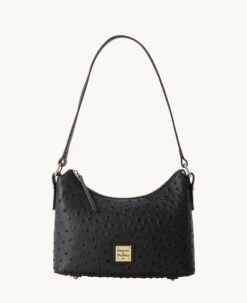 Ostrich Baguette Black -Florentine Shop B2324G OTBLPABL 1
