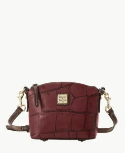 Denison Mini Domed Crossbody Bordeaux