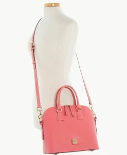 Saffiano Satchel Bubble Gum 4 Saffiano Satchel Bubble Gum -Florentine Shop B2329G SIBZSIBZ ALT4