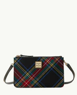 Tartan Large Bella Crossbody Black
