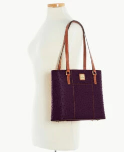 Ostrich Small Lexington Plum Wine -Florentine Shop B2342G OTXPPATN ALT4