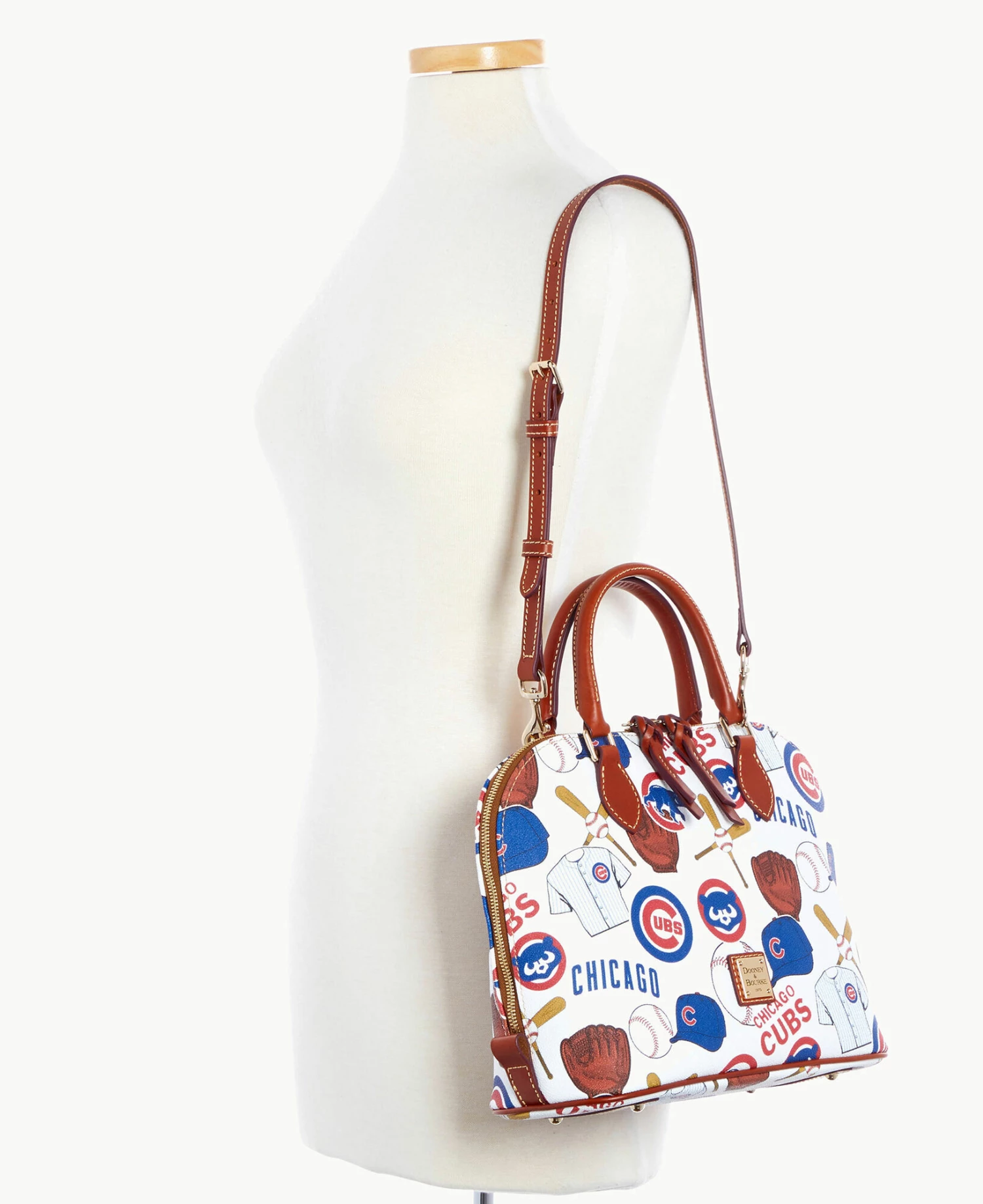 MLB Cubs Zip Zip Satchel CUBS MLB Cubs Zip Zip Satchel CUBS -Florentine Shop B2343G QUMWPATNCUBS ALT4