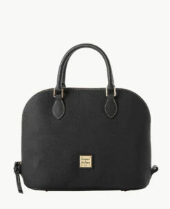 Pebble Grain Domed Satchel Taupe 10 Pebble Grain Domed Satchel Taupe -Florentine Shop B2367G AWBLPABL