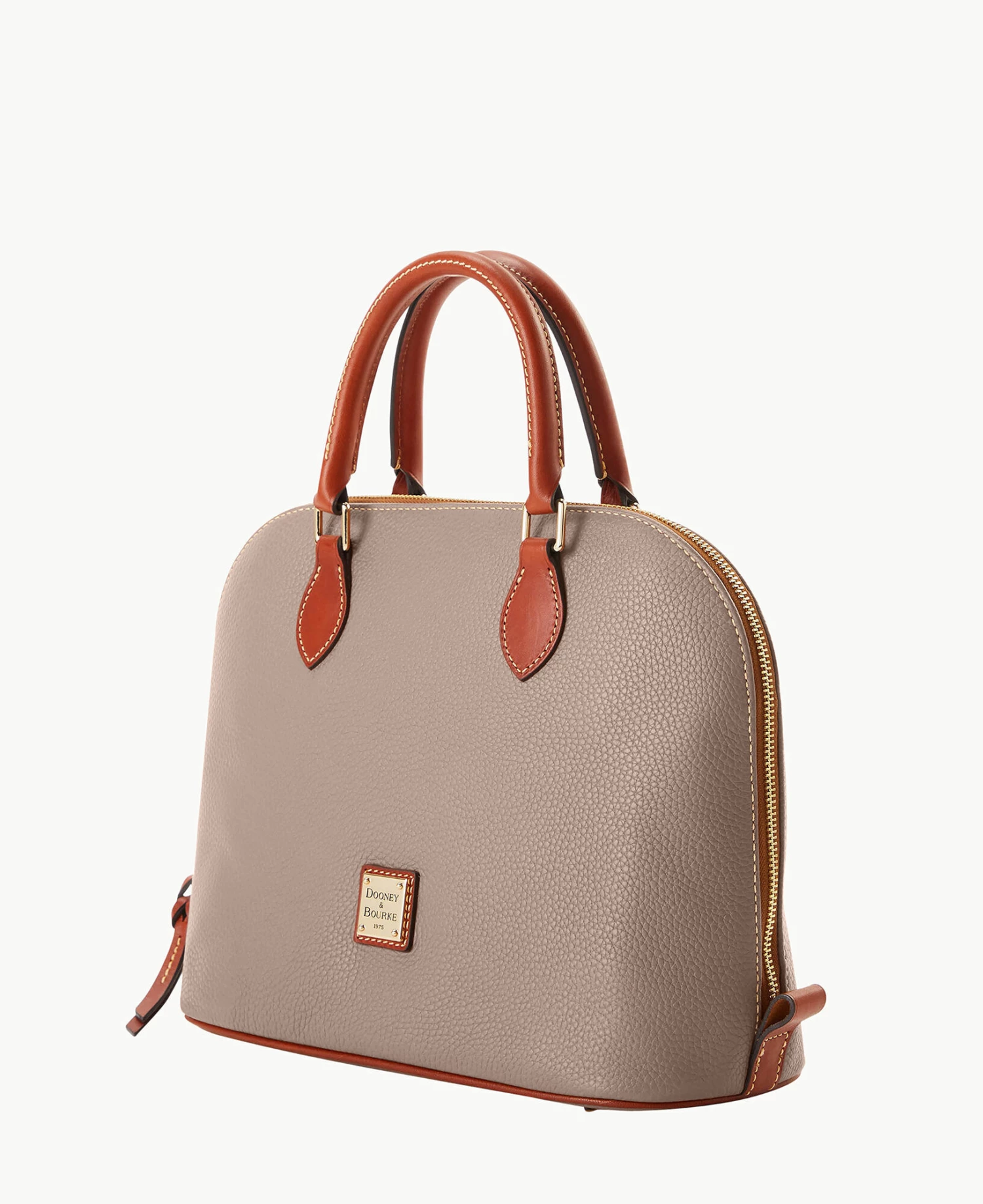 Pebble Grain Domed Satchel Taupe Pebble Grain Domed Satchel Taupe -Florentine Shop B2367G AWTPPATN ALT1
