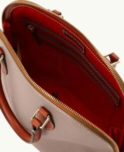 Pebble Grain Domed Satchel Taupe 8 Pebble Grain Domed Satchel Taupe -Florentine Shop B2367G AWTPPATN ALT2 1