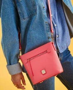 Saffiano Small Zip Crossbody Bubble Gum 6 Saffiano Small Zip Crossbody Bubble Gum -Florentine Shop B2SAF1915 ILD lifestyle 1