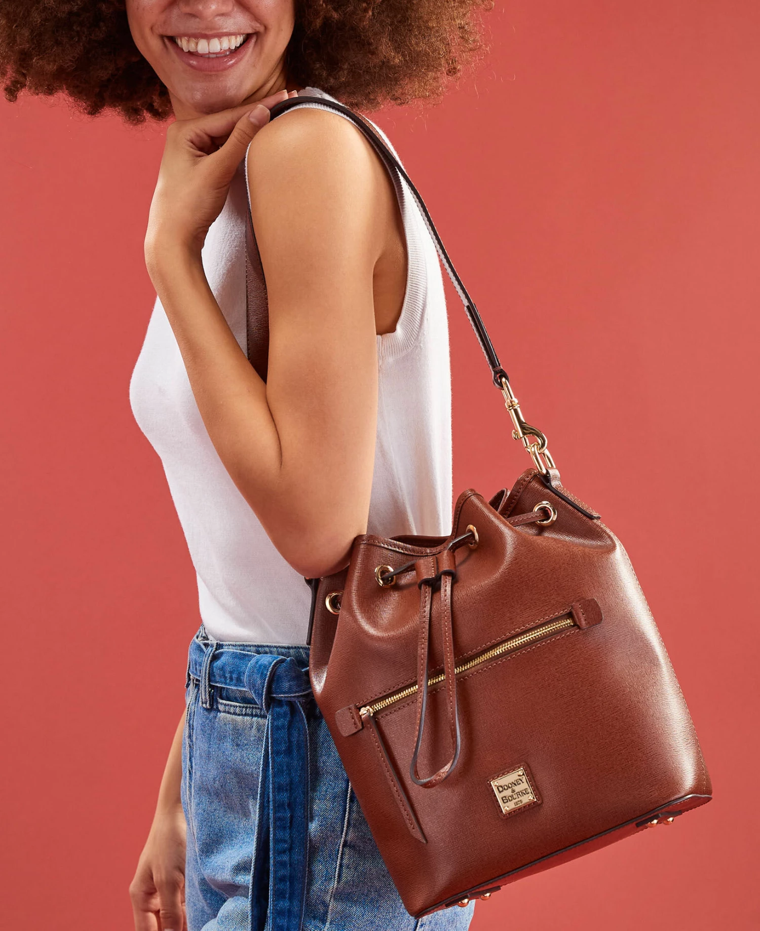 Saffiano Drawstring Off White Saffiano Drawstring Off White -Florentine Shop B2SAF1935 ILD lifestyle