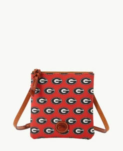 Collegiate University Of Georgia Small North South Top Zip Crossbody University Of Georgi