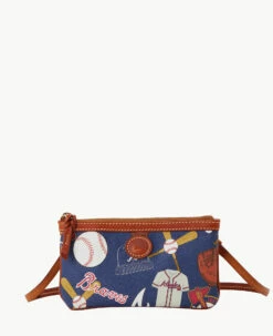 MLB Braves Large Slim Crossbody Braves