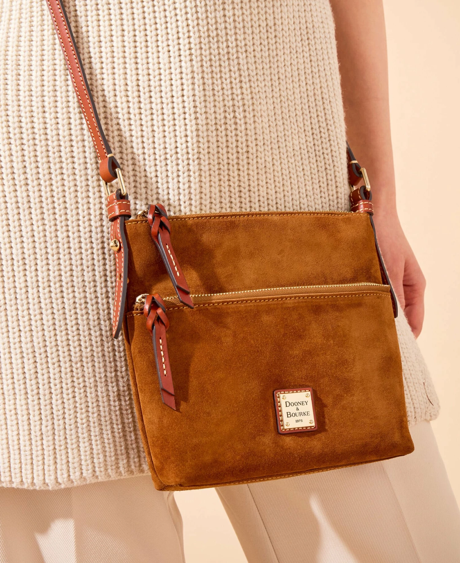 Suede Letter Carrier Black Suede Letter Carrier Black -Florentine Shop BSUED1725 ILD lifestyle 1