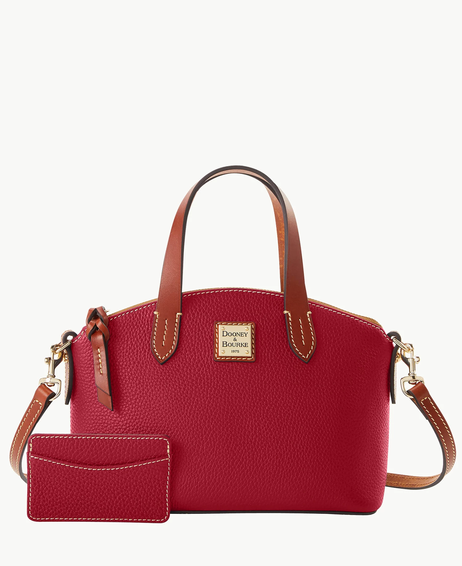 Pebble Grain Ruby Bag With Card Case Wine Pebble Grain Ruby Bag With Card Case Wine -Florentine Shop M0177G P1WNPATN 2