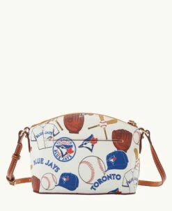MLB Blue Jays Suki Crossbody Med Wristlet BLUE JAYS 9 MLB Blue Jays Suki Crossbody Med Wristlet BLUE JAYS -Florentine Shop M1696G QUMWPATNBJAY ALT3 1