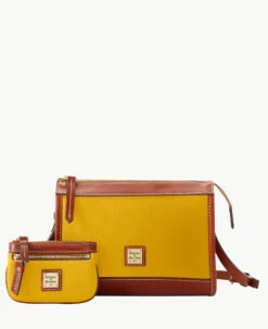 Pebble Grain Zip Crossbody With Small Coin Case Elephant -Florentine Shop M1746G P1MTPATN