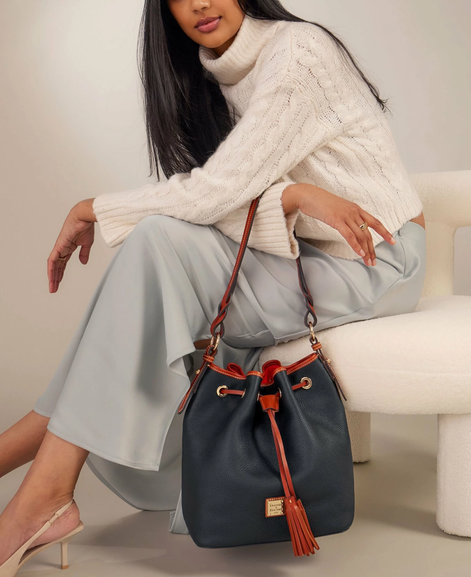 Pebble Grain Tasha Drawstring Caramel Pebble Grain Tasha Drawstring Caramel -Florentine Shop R1596 ILD lifestyle 1