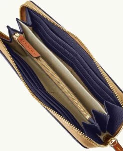 Pebble Grain Large Zip Around Wristlet Midnight Blue 5 Pebble Grain Large Zip Around Wristlet Midnight Blue -Florentine Shop W0126G 9PMDPAKR ALT2 1