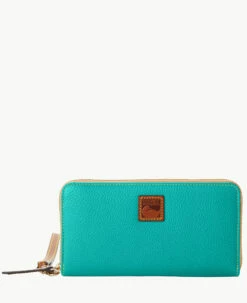 Pebble Grain Large Zip Around Wristlet Midnight Blue 13 Pebble Grain Large Zip Around Wristlet Midnight Blue -Florentine Shop W0126G 9PSPPAKR