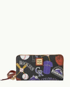 MLB Rockies Large Zip Around Wristlet ROCKIES -Florentine Shop W0126G QUBLPATNROKI
