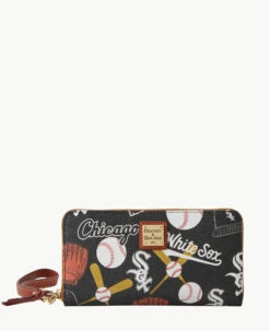 MLB White Sox Large Zip Around Wristlet WHITE SOX -Florentine Shop W0126G QUBLPATNWHSX