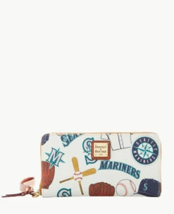 MLB Mariners Large Zip Around Wristlet MARINERS