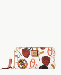 MLB Orioles Large Zip Around Wristlet ORIOLES 7 MLB Orioles Large Zip Around Wristlet ORIOLES -Florentine Shop W0126G QUMWPATNORLS 2