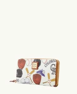 MLB Rockies Large Zip Around Wristlet ROCKIES -Florentine Shop W0126G QUMWPATNROKI ALT1 1