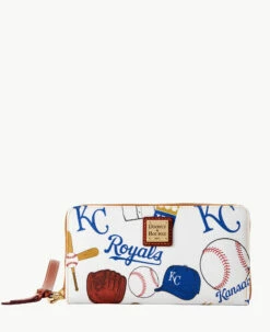 MLB Royals Large Zip Around Wristlet Royals