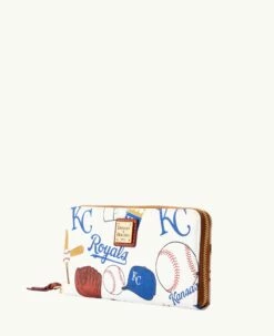 MLB Royals Large Zip Around Wristlet Royals 4 MLB Royals Large Zip Around Wristlet Royals -Florentine Shop W0126G QUMWPATNRYLS ALT1 1