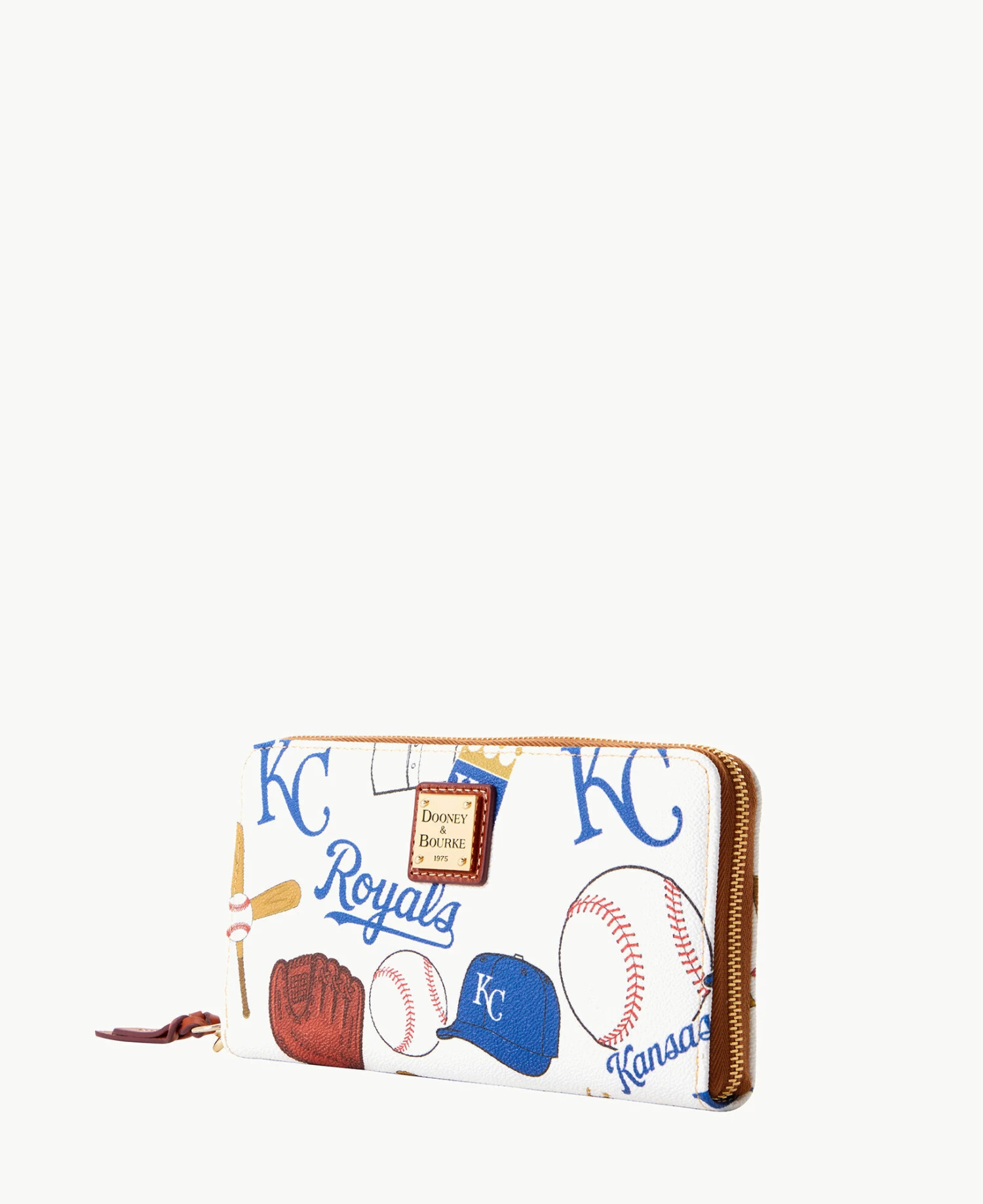 MLB Royals Large Zip Around Wristlet Royals MLB Royals Large Zip Around Wristlet Royals -Florentine Shop W0126G QUMWPATNRYLS ALT1