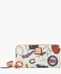 MLB Twins Large Zip Around Wristlet TWINS