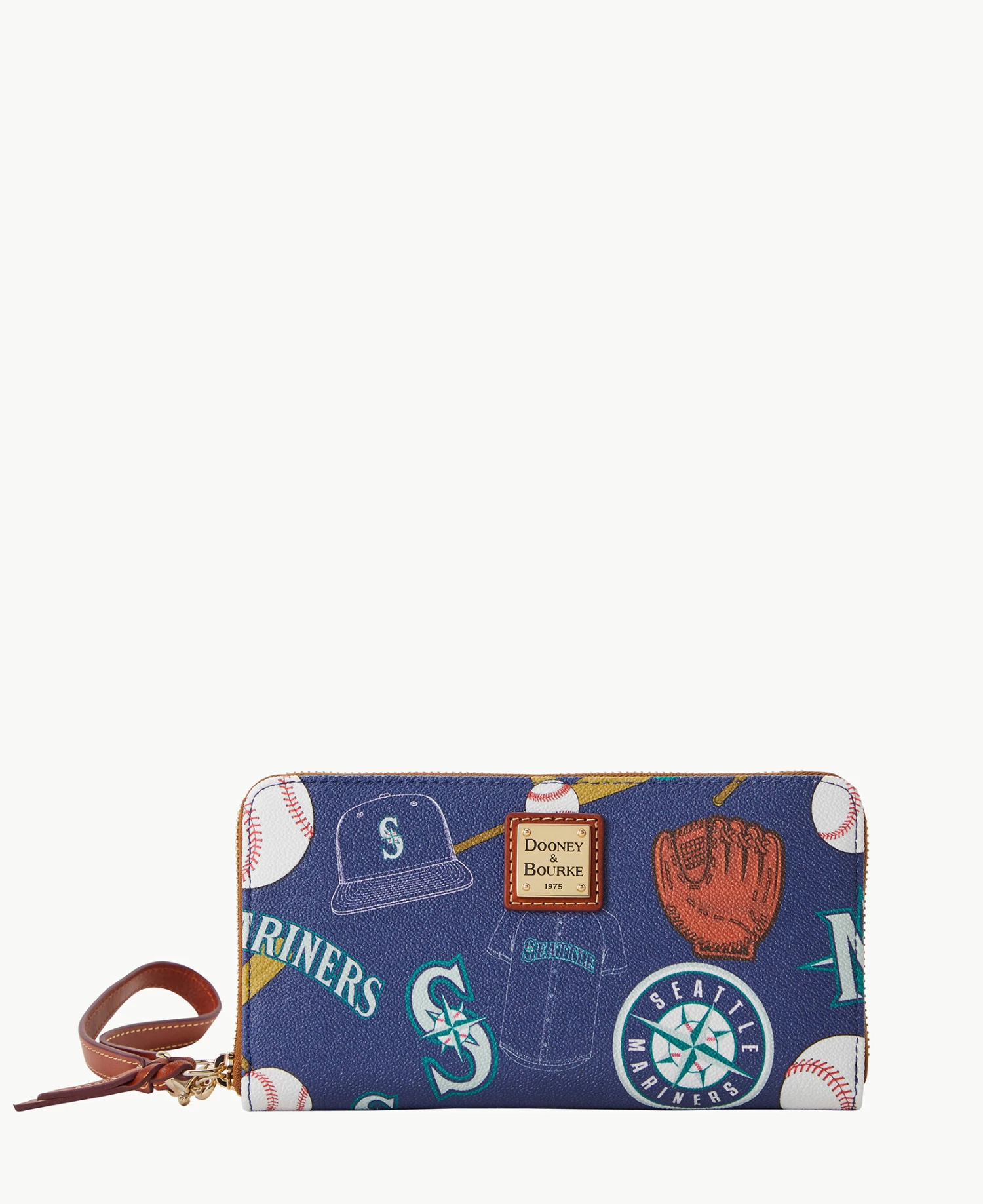 MLB Mariners Large Zip Around Wristlet MARINERS MLB Mariners Large Zip Around Wristlet MARINERS -Florentine Shop W0126G QUNVPATNMRNR
