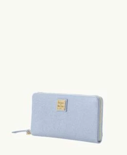 Saffiano Large Zip Around Wristlet Glacier Blue 7 Saffiano Large Zip Around Wristlet Glacier Blue -Florentine Shop W0126G SI3FSI3F0002 ALT1 1