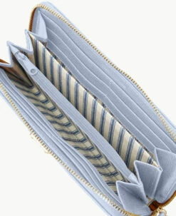 Saffiano Large Zip Around Wristlet Glacier Blue 3 Saffiano Large Zip Around Wristlet Glacier Blue -Florentine Shop W0126G SI3FSI3F0002 ALT2