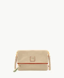 Florentine Foldover Zip Crossbody Natural -Florentine Shop W0173D SCXDSCXD