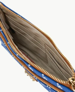 MLB Dodgers Double Zip Wristlet Los Angeles Dodgers 2 MLB Dodgers Double Zip Wristlet Los Angeles Dodgers -Florentine Shop W0174G MJBUPATNDODG ALT2