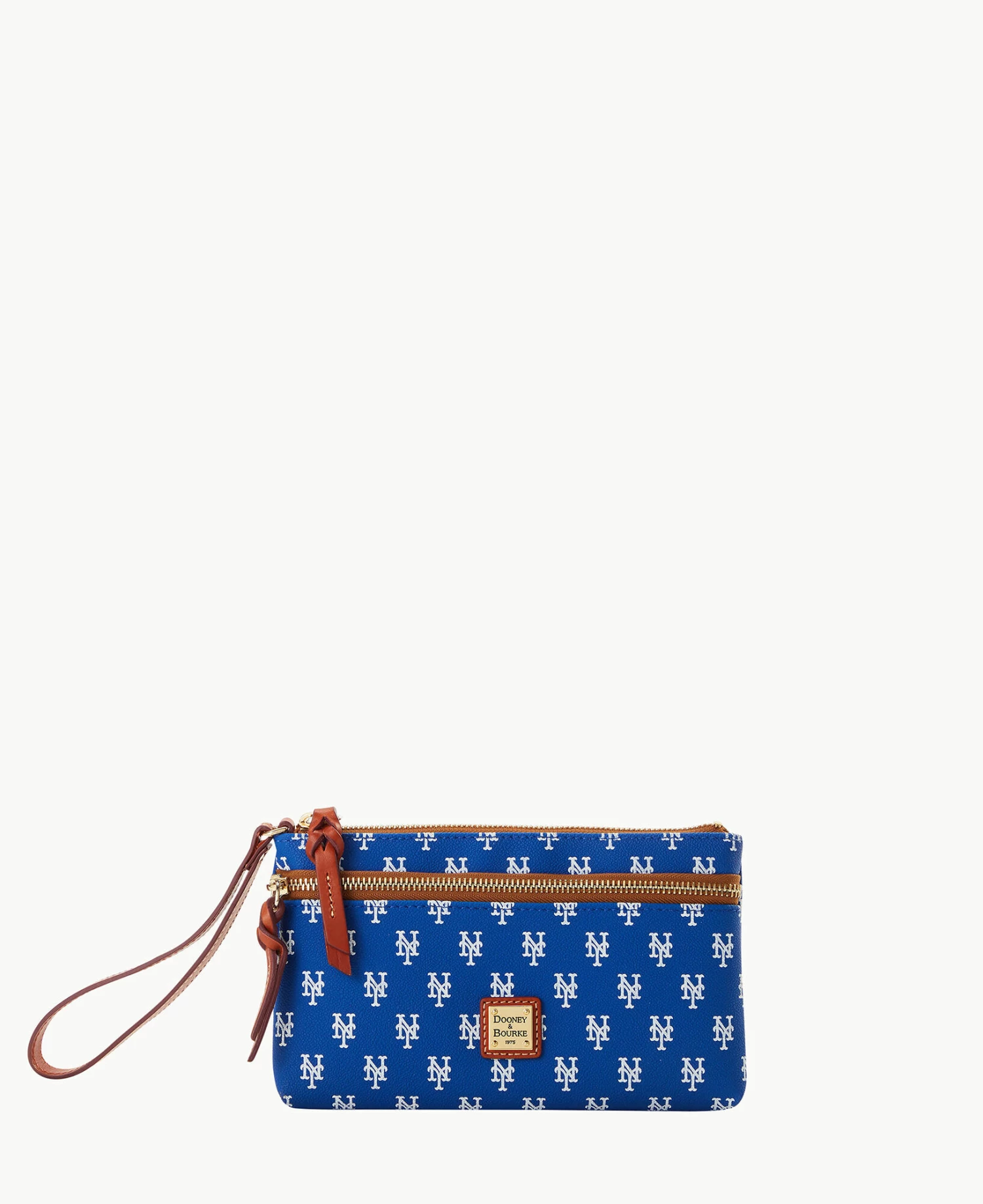 MLB Mets Double Zip Wristlet New York Mets MLB Mets Double Zip Wristlet New York Mets -Florentine Shop W0174G MJBUPATNMETS