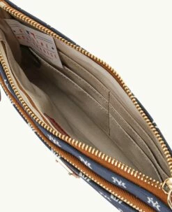 MLB Yankees Double Zip Wristlet New York Yankees -Florentine Shop W0174G MJNVPATNYANK ALT2 1