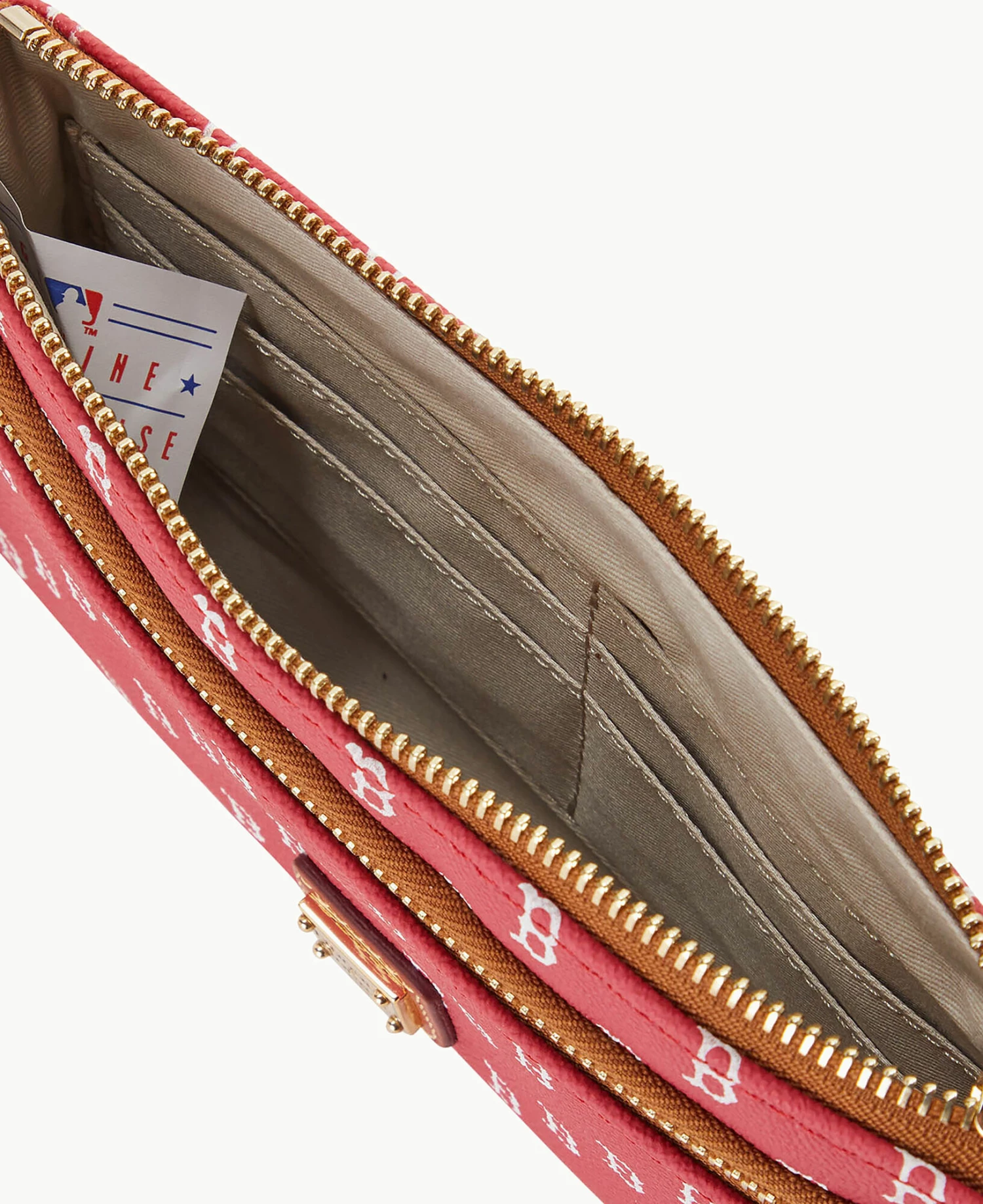 MLB Red Sox Double Zip Wristlet Boston Red Sox MLB Red Sox Double Zip Wristlet Boston Red Sox -Florentine Shop W0174G MJRDPATNRDSX ALT2